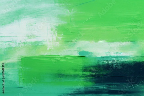 Abstract Expressionism: Vibrant Green and Blue Colors Evoke Emotion and Imagination
