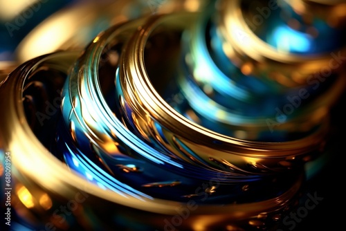 A Collection of Shimmering Gold Rings photo