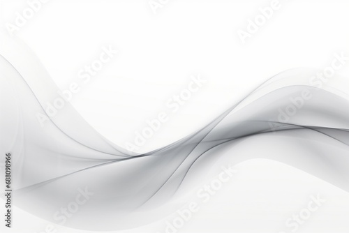 Wave of Smoke Against a White Background photo
