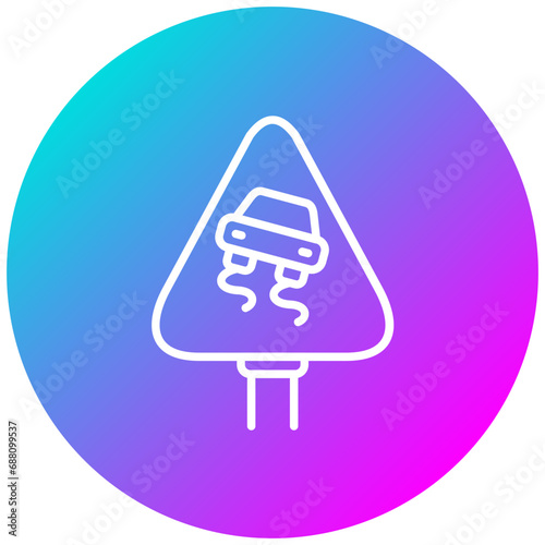 Slippery Road Icon