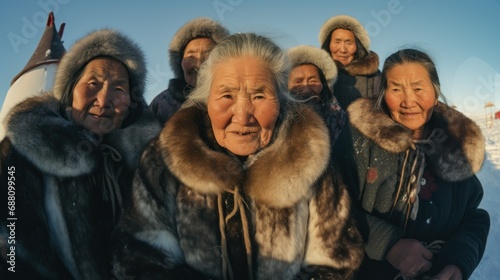 Local people living in Greenland photo
