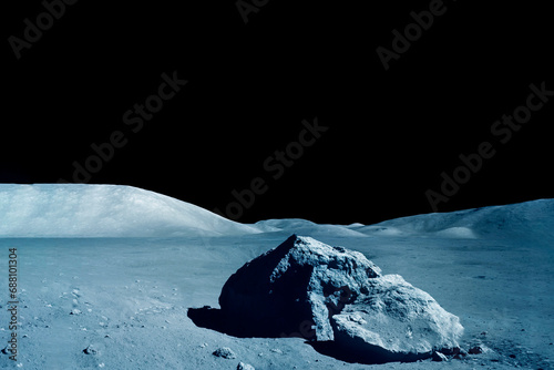 Fototapeta Naklejka Na Ścianę i Meble -  Surface of the Moon. Elements of this image furnished by NASA