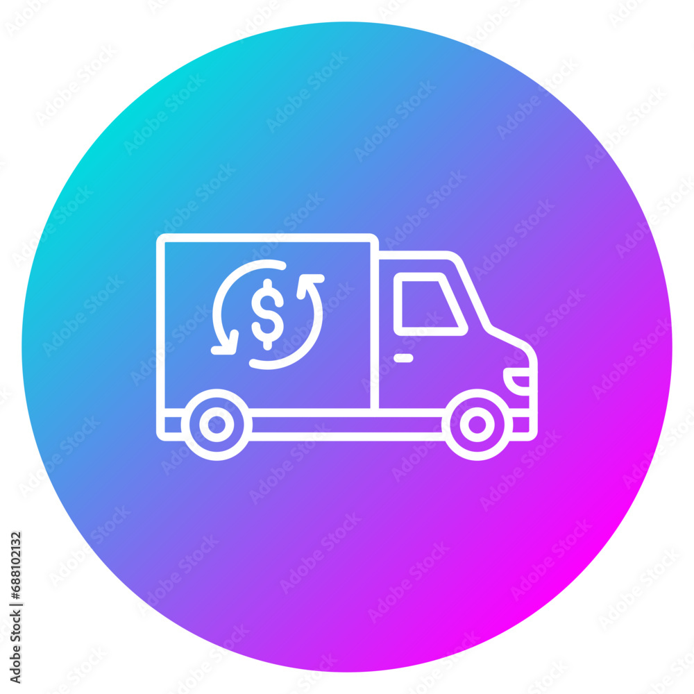 Cash Transfer Vehicle Icon