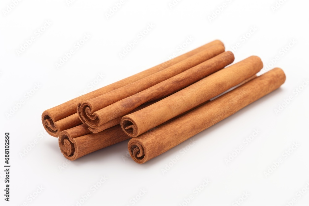 Cinnamon sticks isolated on white