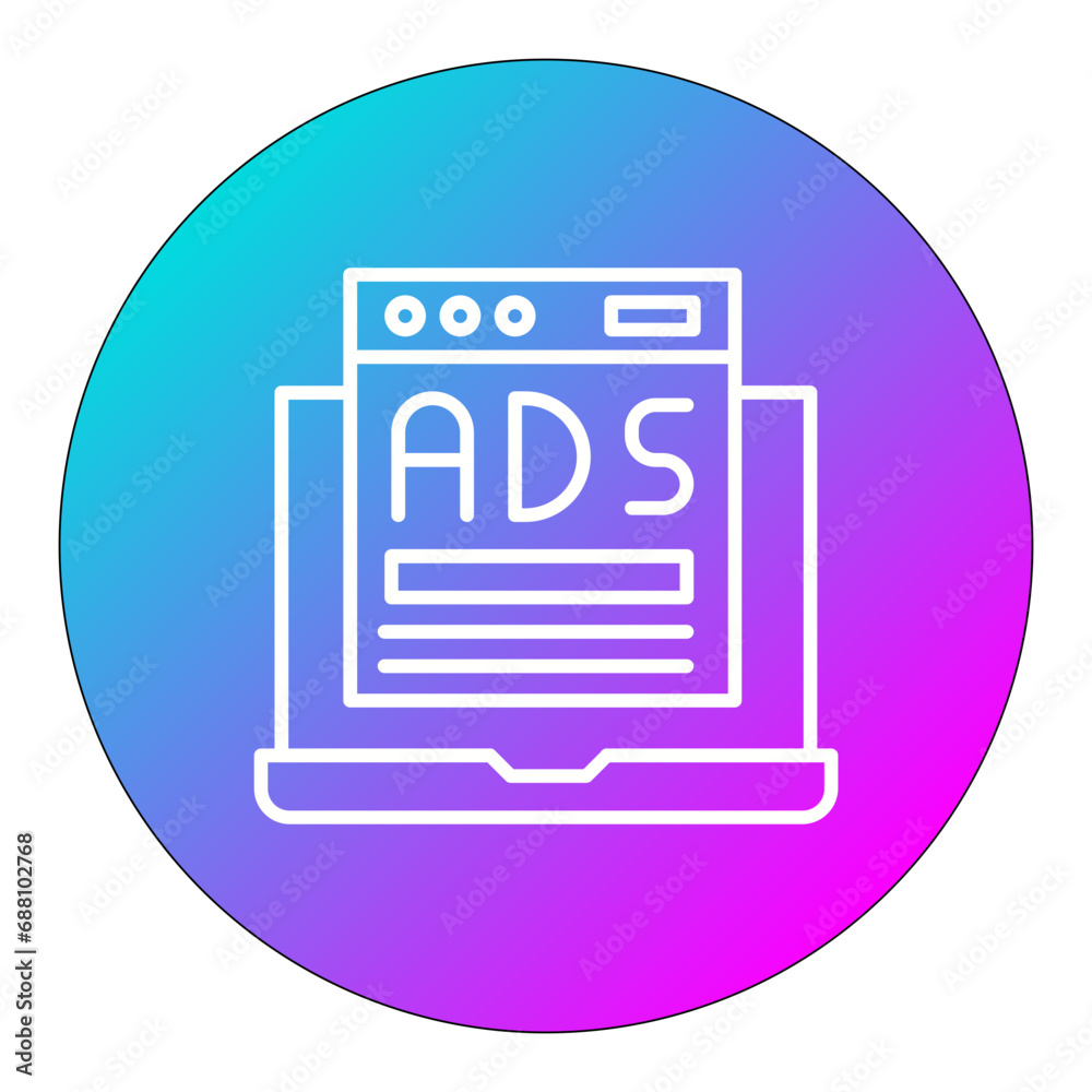 Online Ads Icon Online Ads Icon
