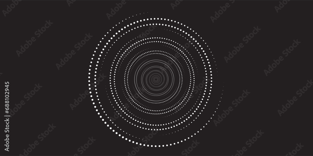 Halftone circular dotted frames set. Circle dots texture isolated on white background. Spotted spray texture. Vector abstract design element spiral circle sound wave vector logo concept circle Halftone circular dotted frames set. Circle dots texture isolated on white background. Spotted spray texture. Vector abstract design element spiral circle sound wave vector logo concept circle