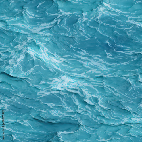 Seamless teal water foam pattern background, ai generative © eobrazy_pl