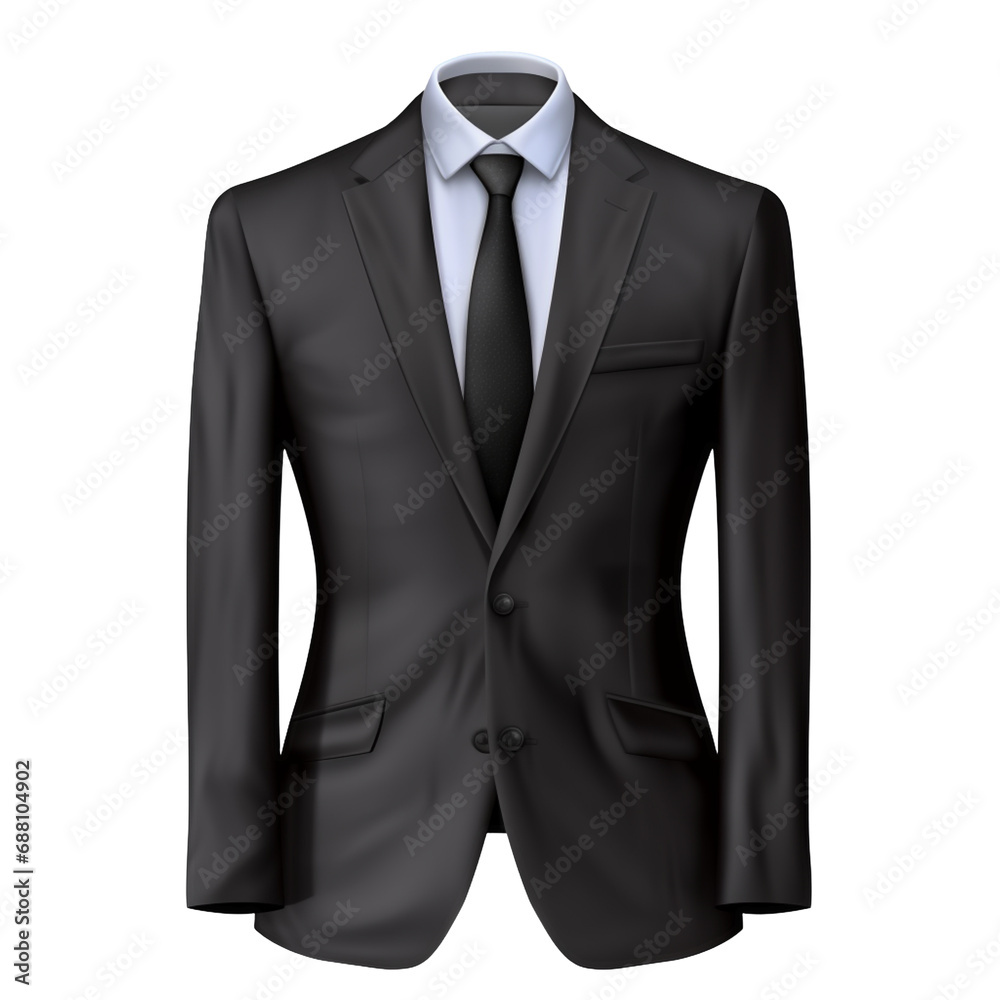 Business men's black, gray tee suit, isolated on transparent background, 3d rendering, realistic illustration, business illustration Business men's black, gray tee suit, isolated on transparent background, 3d rendering, realistic illustration, business illustration