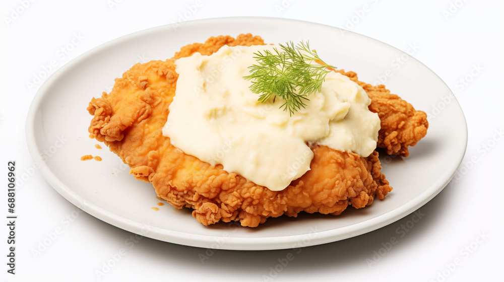 Delicious fried chicken steak pictures
