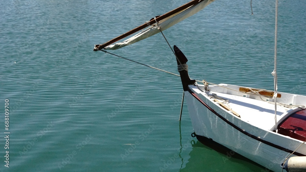 bow of a traditional Mediterranean wooden boat