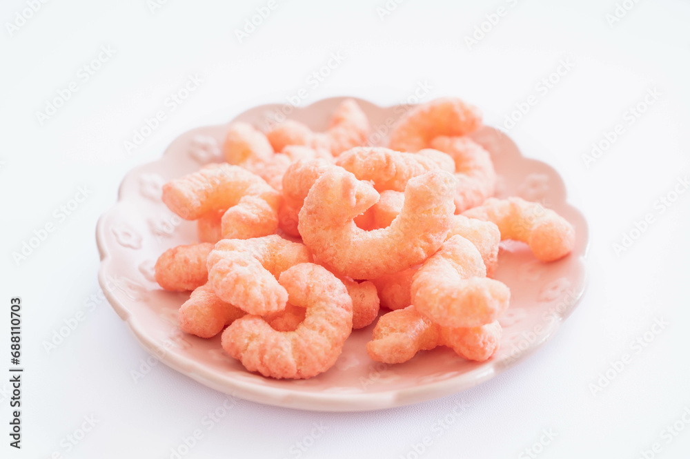 イチゴ味のコーン菓子 イチゴ味のコーン菓子
