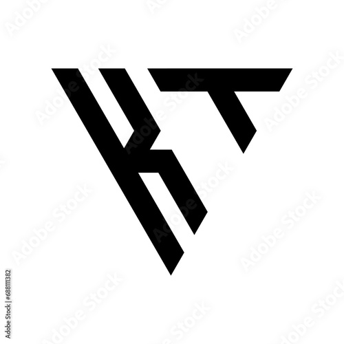 Triangle Letter KT Logo Design