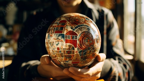 Colorful Ball Held by a Person
