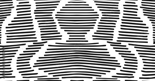 Small dash seamless pattern Dotted lines texture. Black and white hatching doodle organic shapes Short line dashes Brush hand drawn random strokes Fashion retro print design Vector Illustration