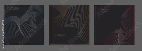 A pattern of wavy lines. Template for interior design, packaging, social networks. An idea for creative design