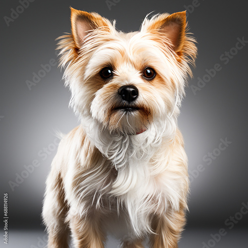 yorkshire terrier on white background