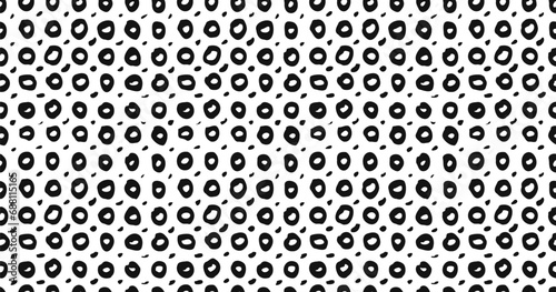 Small dash seamless pattern Dotted lines texture. Black and white hatching doodle organic shapes Short line dashes Brush hand drawn random strokes Fashion retro print design Vector Illustration