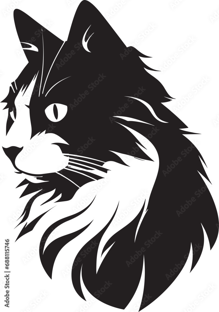 Feline Grace Iconic Cat Emblem Purrfect Elegance Cat Vector Symbol