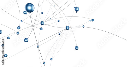 Motion of digital data flow. Communication and technology network concept with moving lines and dots