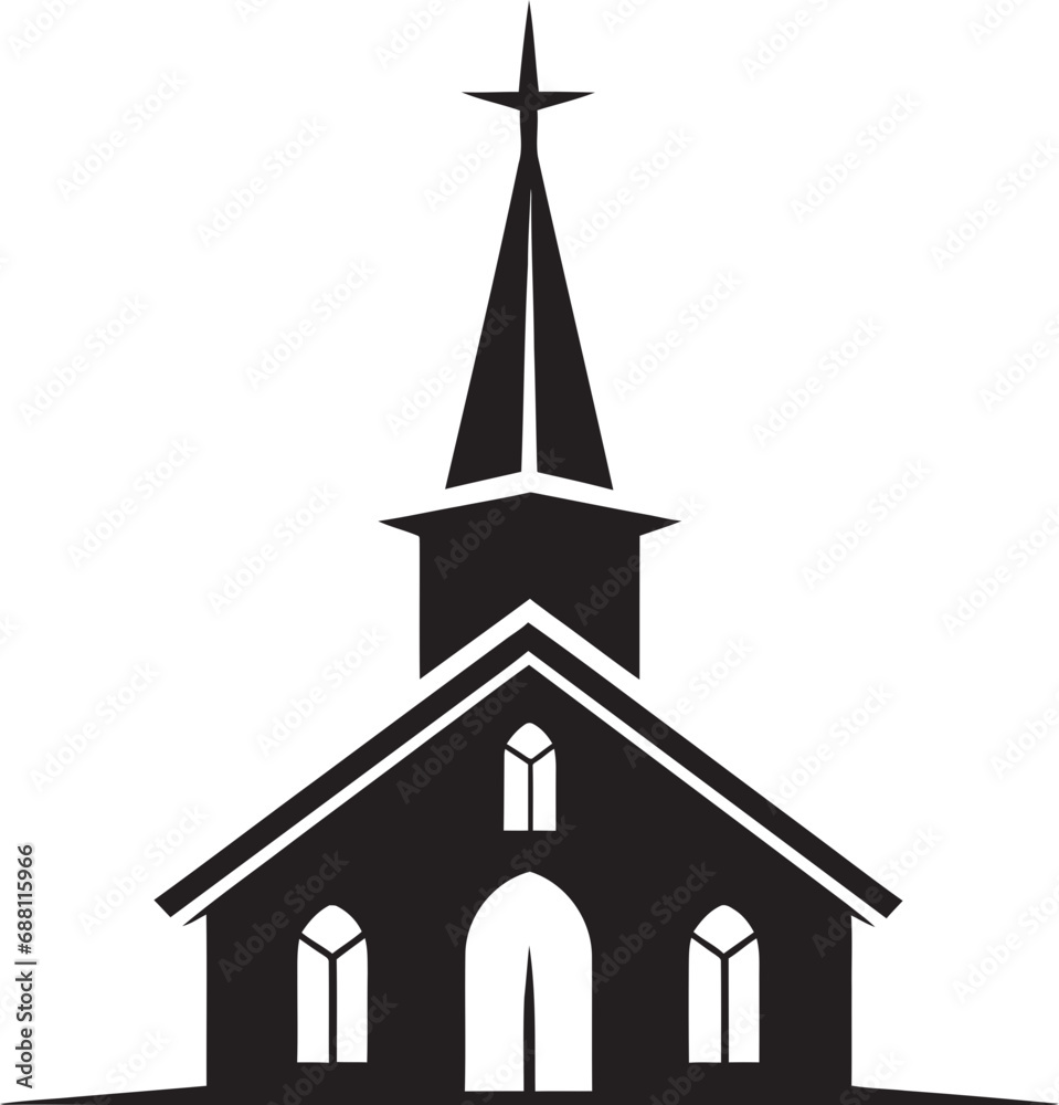 Elegant Ecclesia Church Logo Symbol Heavenly Heights Church Vector Emblem