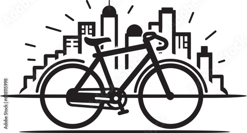 Urban Trailblazer Bicycle Logo Icon Street Cruiser Iconic Bike Mark