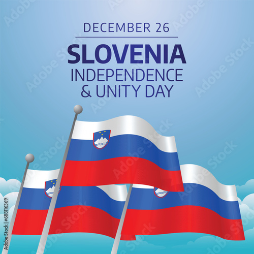 Flyers honoring Slovenia Independence and Unity Day or events connected to it can utilize vector graphics regarding these topics. design of flyers, celebratory materials.