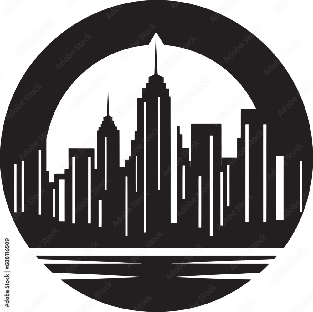 Skyscraper Silhouette City Buildings Icon Illustration Metro Melange Iconic Skyline Mark