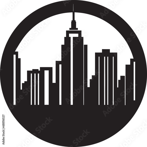 Architectural Aura Buildings Logo Symbol Cityscape Canvas Iconic Buildings Design