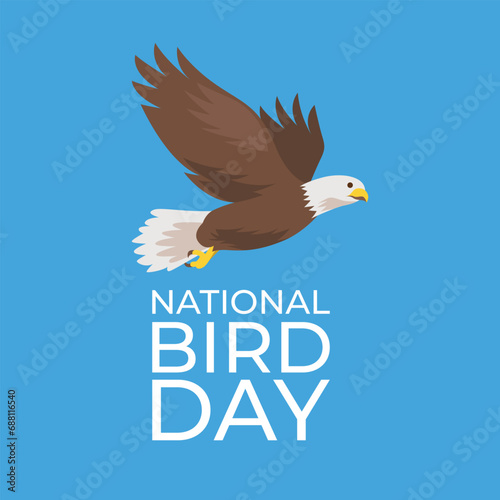 Flyers honoring National Bird Day or promoting associated events might utilize National Bird Day vector graphics. design of flyers, celebratory materials.