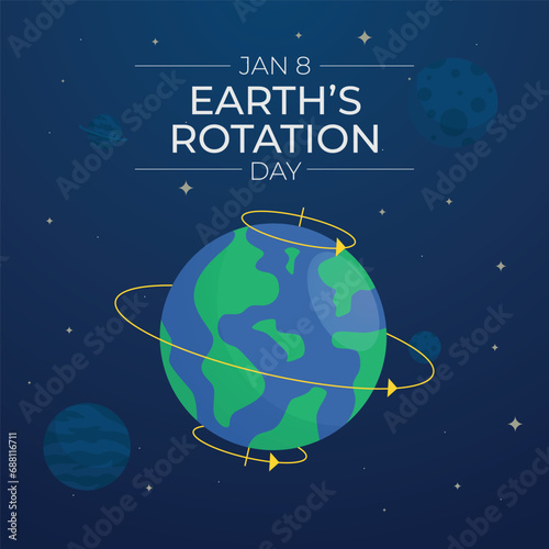 Flyers commemorating Earths Rotation Day or its associated events can feature vector pictures concerning the day. design of flyers, celebratory materials.