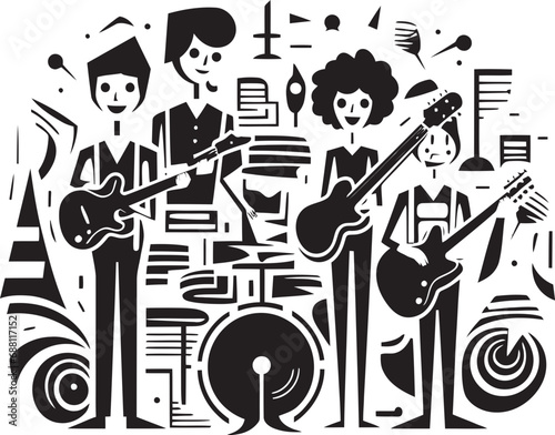 Scribble Sonata Doodle Musician Mark Notebook Notes Musician Sketch Symbol