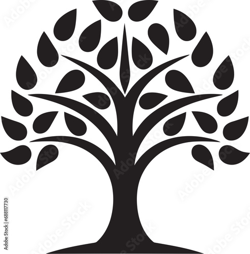 Botanical Elegance Ivy Oak Design Serene Leafage Ivy Oak Illustration
