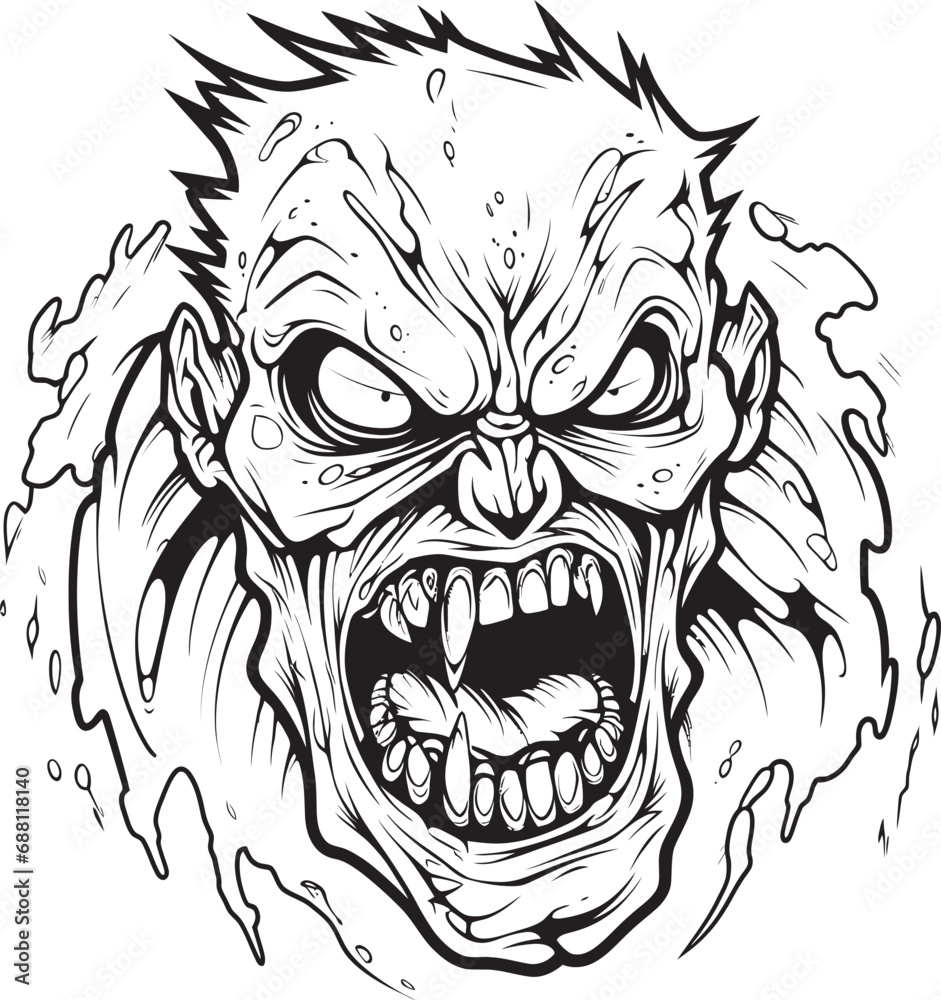 Abyssal Horror Sinister Lineart Creature Mark Creeping Dread Creepy Lineart Monster Illustration