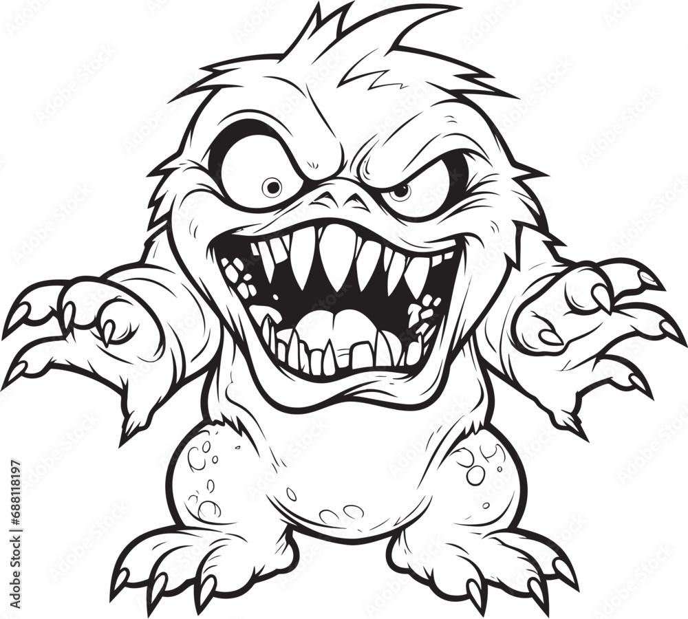 Nightmare Incarnate Evil Lineart Monstrosity Design Inky Horror Lineart Monster Illustration Nightmare Incarnate Evil Lineart Monstrosity Design Inky Horror Lineart Monster Illustration