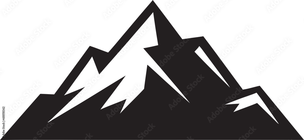 Natures Pinnacle Mountain Emblem Design Highland Elegance Mountain Logo Icon Natures Pinnacle Mountain Emblem Design Highland Elegance Mountain Logo Icon