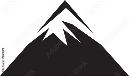 Awe Inspiring Altitude Iconic Mountain Symbol Natures Pinnacle Mountain Emblem Design