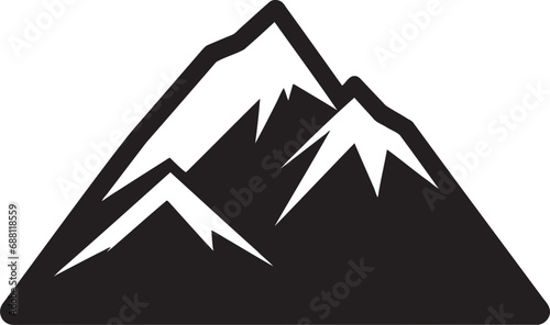 Summit Vista Iconic Peak Image Elevated Grandeur Mountain Vector Illustration