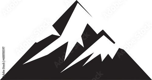 Awe Inspiring Altitude Mountain Emblem Design Natures Pinnacle Iconic Mountain Logo Icon