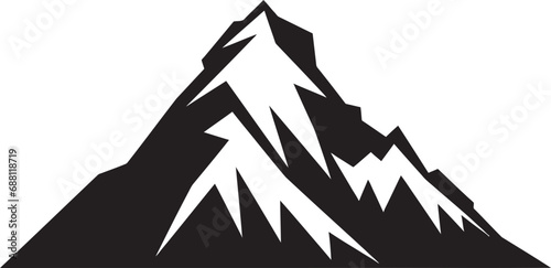 Crested Zenith Mountain Symbol Iconic Ascent Iconic Mountain Emblem
