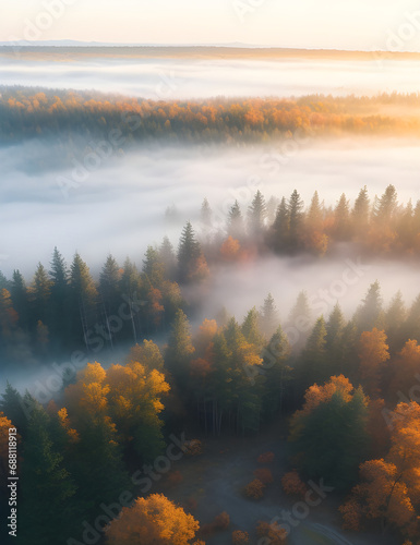 Foggy forest. © Natasa