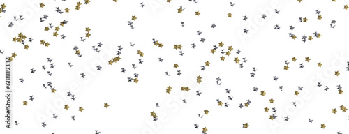 Gilded Wonders Unleashed  3D Gold Stars Rain Illustration Mesmerizes Viewers