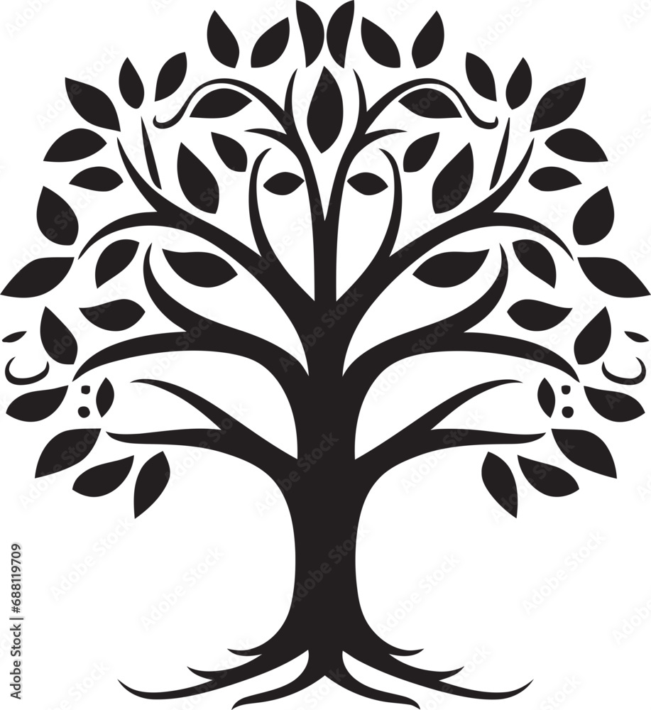 Foliage Elegance Tree Vector Illustration Arbor Emblem Tree Icon Symbol Foliage Elegance Tree Vector Illustration Arbor Emblem Tree Icon Symbol