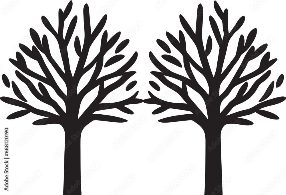 Obraz premium Benevolent Boughs Tree Logo Design Silent Sentinels Tree Iconic Image