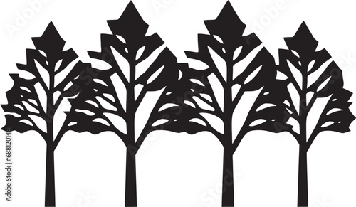 Botanical Serenity Tree Symbol Design Natures Sentinel Iconic Tree Illustration