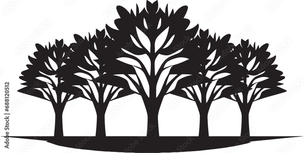 Organic Crest Tree Logo Vector Blossom Mark Iconic Tree Emblem