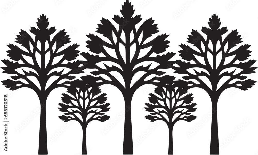Fototapeta premium Natures Emblem Vector Tree Icon Green Identity Logo Icon Tree