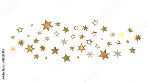Enchanting 3D Gold Stars Rain: A Celestial Delight for the Eyes