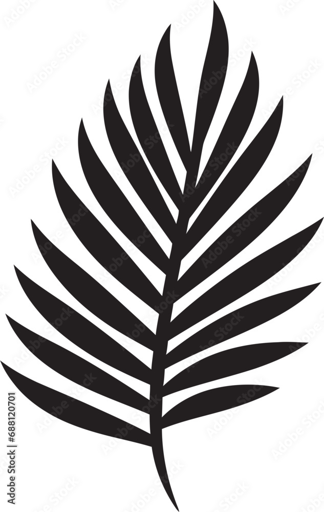 JungleFinesse Elegant Palm Leaf Logo TropicalElegance Chic Icon Design