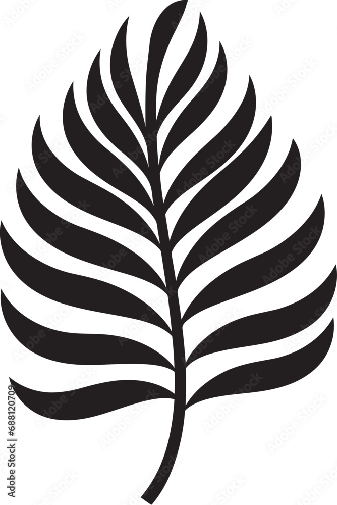 Obraz premium VerdeVision Striking Leaf Vector JungleFinesse Elegant Palm Leaf Logo