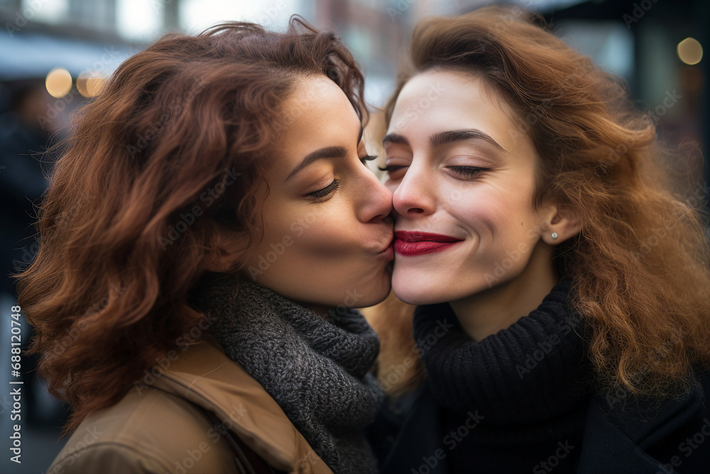 AI generated portrait of perfect couple love story passion flirt romance concept